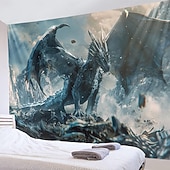 ieftine tapiserii animale-Dragon sălbatic agățat tapiserie artă de perete tapiserie mare decor mural fotografie fundal pătură perdea acasă dormitor living decor