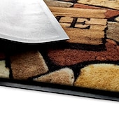 cheap Doormats-Outdoor Flocked Door Mat Cobblestone Entry Mat Floor Mat Non-Slip Area Rug Oil Proof Rug Indoor Outdoor Mat Bedroom Decor Bathroom Mat