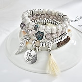 cheap Bracelets &amp; Bangles-Women&#039;s Bead Bracelet Fancy Fashion Animal Luxury Alloy Bracelet Jewelry Black / White / Red For Party Evening Gift Birthday