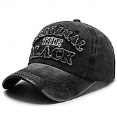 billige Baseballcaps for menn-Herre Baseballcaps Solhatt Trucker Hat Svart Navyblå Bomull Broderi Årgang Mote Fritid Gate Daglig Bokstaver Justerbare Solkrem Pustende