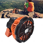 cheap Camping Lights &amp; Lanterns-Battery Operated Fan with Light for Camping Tent &amp; Hammock, 2 in 1 Remote USB Rechargeable Small Desk Fan With LED Lighting &amp; Hanging Hook for Outdoor Camping, Office