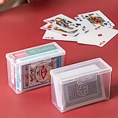 halpa Korujen ja kosmetiikan säilytys-läpinäkyvä muovikorttien säilytyslaatikko: ihanteellinen järjestäjä pelikorteille, henkilökorteille, pelikorteille, käyntikorteille ja muille