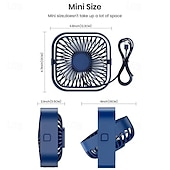 tanie Wentylatory-Super cichy wentylator USB do biurka – mini wentylator stołowy o trzech prędkościach do chłodzenia w akademikach biurach sypialniach