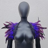 cheap Accessories and More-Punk &amp; Gothic Masquerade Shawls Feather Cape Witch Feather Women&#039;s Fantasy Walpurgis Night Halloween Carnival Masquerade Performance Party / Evening Adults&#039; Shawl