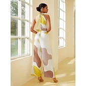  szatén virágos csavaros kombiné