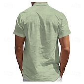 billiga Tropiska växter-Herr Kokosnötsträd Tropiska växter Skjorta Hawaii skjorta Aloha skjorta Kort ärm Skjorta Nedvikt Mode Streetwear Designer Utomhus Gata Ledigt B H I S M L