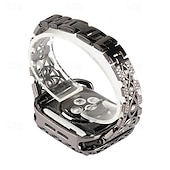 رخيصةأون عصابات Apple Watch-سوار مجوهرات متوافق مع Apple Watchband 38 مم 40 مم 41 مم 42 مم 44 مم 45 مم 49 مم بلينغ الماس قابل للتعديل متنفس ستانلس ستيل حجر كريم استبدال حزام الساعة إلى iwatch Ultra 2 Series 9 8 7 SE 6 5 4 3 2 1