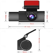 cheap Car DVR-3 Record The Car Inside and Outside The Car Behind The Car Wireless Tachograph 2K HD Night Vision APP Mobile Internet Recorder