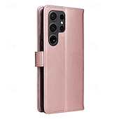 cheap Samsung Cases-Phone Case For Samsung Galaxy S24 S23 S22 S21 S20 Ultra Plus FE A54 A34 A14 Note 20 10 S25 Ultra Wallet Case Magnetic Full Body Protective with Wrist Strap Cat Bee TPU PU Leather