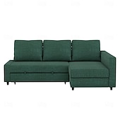 baratos Cobertura de Sofa-Capa de Sofá em Linho com Armazenamento Cor Sólida Capas Acolchoadas em Algodão e Linho