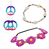 abordables Accessoires et plus-Rétro Vintage Années 1970 Disco Costume de cosplay Collier Bandeau Femmes Fille Jour des Rois Halloween Carnaval Mascarade Fête / Soirée Fête Défilé de la Fierté Adolescent Adulte Plus d&#039;accessoires