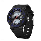 cheap Digital Watches-SANDA Men Digital Watch Fashion Casual Business Wristwatch Luminous Stopwatch Countdown Calendar TPU Watch