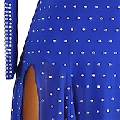 abordables Tenues de danse latine-Danse latine Robe Cristaux / Stras Femme Utilisation Usage quotidien manche longue Spandex