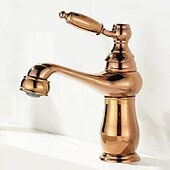 お買い得  浴室・洗面台用水栓金具-バスルームのシンクの蛇口 - 滝状吐水タイプ 電気メッキ センターセット シングルハンドルつの穴Bath Taps
