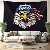 cheap 4th of July-4th of July Independence Day Hanging Tapestry Wall Art Large Tapestry Mural Decor Photograph Backdrop Blanket Curtain Home Bedroom Living Room Decoration Great Eagle