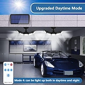 baratos Luzes de rua-holofotes solares sensor de movimento externo 300 led 5 cabeças sensor de movimento movido a energia solar com controle remoto do anoitecer ao amanhecer 3 modos de iluminação
