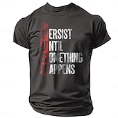 baratos Camiseta gráfica masculina-Homens Frases e Citações impressão de carta Camiseta T-shirt 100% Algodão Manga Curta Gráfico Camisa Preto Azul Escuro Cinzento Escuro Camiseta confortável Rua Esportes Roupas de estilistas
