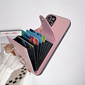 cheap iPhone Cases-Phone Case For iPhone 16 iPhone 15 Pro Max Plus iPhone 14 13 12 11 Pro Max Plus Mini SE Back Cover with Stand Holder with Wrist Strap Card Slot Retro TPU PU Leather