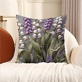 cheap Floral &amp; Plants Style-Embossed Floral Butterfly Velvet Pillow Cover 16/18/20 Inch for Sofa Decor Lumbar Pillow