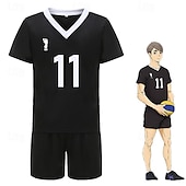 preiswerte Anime-Kostüme-Haikyuu Rintaro Suna Anime Cosplay Kostüm Outfits T-Shirt Cosplay-Anzüge Karneval Maskerade Shorts T-shirt Für Herren Damen Erwachsene