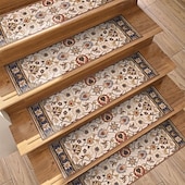 economico tappeti per gradini-tappeto per gradini stile boho tappeto antiscivolo gradini per scale per bambini anziani e animali domestici tappetini per scale design etnico