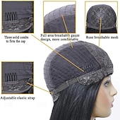 cheap Human Hair Capless Wigs-Brazilian Human Hair Wig with Bangs Remy Straight Hair Bob Wigs Full Machine Made Wig for Women 8-14Inches Glueless Bob Wig