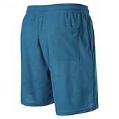 abordables Bermudas estilo casual-Hombre Pantalón corto Pantalones cortos casuales Pantalones cortos de pana Bolsillo Correa Cintura elástica Plano Comodidad Corto Festivos Playa Fin de semana Moda Casual Negro Amarillo Microelástico