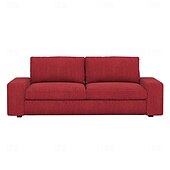 baratos Cobertura de Sofa-Capa de Sofá em Linho Sólido 2 Lugares 3 Lugares Com Estofamento de Algodão e Linho