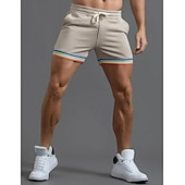 ieftine Pantaloni scurți de sudoare-Bărbați Pantaloni scurți de sudoare Pantaloni Scurți Pantaloni scurți de vară Peteci Cordon Talie elastică Culoare solidă Confort Respirabil Scurt În aer liber Zilnic Modă Casual / Sport Alb Trifoi