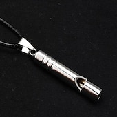 cheap Camping Accessories-Vintage Titanium-Coated Stainless Steel Whistle Handcrafted Zinc Alloy Referee Survival Whistle Keychain Pendant - Essential Outdoor Gear