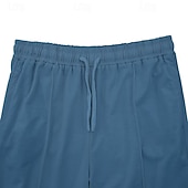 economico Gamba Dritta-Per uomo Pantaloni della tuta Pantaloni A cordoncino Vita elastica Gamba dritta Liscio Comfort Sportivo Giornaliero Di tendenza Informale Verde militare Nero Media elasticità