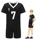 preiswerte Anime-Kostüme-Haikyuu Rintaro Suna Anime Cosplay Kostüm Outfits T-Shirt Cosplay-Anzüge Karneval Maskerade Shorts T-shirt Für Herren Damen Erwachsene