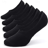 Недорогие мужские носки-Муж. 5 шт Мульти пакеты Носки Носки до щиколотки Подследники Повседневные носки Черный Белый Цвет Полотняное плетение Для занятий спортом Повседневные Отпуск Классический Средней плотности Весна Осень