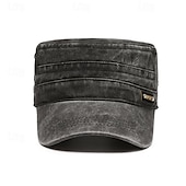 abordables Chapeaux homme-Homme Casquette Plate Casquette de Baseball Casquette militaire Chapeau de cadet Noir Marron Mélangé polyester / coton Rétro Vintage Mode Décontractées Plein Air du quotidien Plein Ajustable Ecran