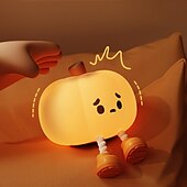 preiswerte Kindergarten-Nachtlichter-Kürbis-Nachtlicht, gruseliges Kürbis-Silikon-Putting-Light, 3 Dimm-Helligkeit einstellbar, weiches Licht für das Schlafzimmer &amp;wohnzimmer halloween weihnachtsdekoration
