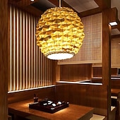 abordables Suspension-Lampe suspendue LED moderne en rotin tissé ananas, 1 lumière, 110-240v