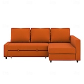 baratos Cobertura de Sofa-Capa de Sofá 100% Algodão com Armazenamento Capas de Sofá-Cama Acolchoadas Cor Sólida