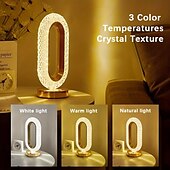 cheap Table Lamps-Portable Dimming Table Light with 3-color Change Night Light Metal Base Touch Light with USB Charging Port Children&#039;s Daycare Night Light Bedside Bable Light Bedside Light