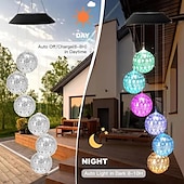economico Luci paesaggistiche-campanello a vento solare, luci da giardino impermeabili che cambiano colore, decorazioni per le feste, campanelli a vento commemorativi, acchiappa-vento, decorazioni sospese per casa, giardino, patio, cortile, portico, 1 pz.