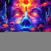 cheap Blacklight Tapestries-Blacklight Tapestry UV Reactive Glow in the Dark Glow Party Neon Arty Woman Psychedelic Trippy Misty Hanging Tapestry Wall Art Mural for Living