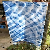 economico Anti-stress-2 pezzi sciarpa tinta unita sciarpa di cotone bianco e seta di lino sciarpa lunga scialle cravatta materiale tinto fai da te 68 * 190 cm