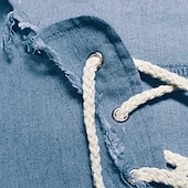 levne pánská košile na knoflíky-Pánské Košile Košile Chambray Košile Calico Letní košile Oblečení na pláž Košile na knoflíky Námořnická modř Tmavomodrá Světle modrá Krátký rukáv S proužky Klopa Denní Dovolená Oblečení Směs bavlny