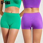 Недорогие Трусики-женские трусики корректирующее белье чистый цвет спорт базовые домашние тренажеры нейлон дышащие шорты лето весна домашняя одежда