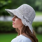 abordables refrigeración calefacción-Sombrero de paja de ala ancha para mujer, sombrero de playa flexible con lazo, sombrero de verano con protección UV, visera plegable para viajes al aire libre