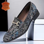 preiswerte Loafer aus hochwertigem Leder-Herren Loafer &amp; Slip On Formelle Schuhe Abendschuhe Leder Italienisches Vollnarbenleder Bequem Rutschfest Slipper Schwarz
