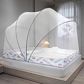 preiswerte Betthimmel &amp; Vorhänge-Moskitonetz fürs Bett, in einer Sekunde zu öffnen und zu schließen, faltbare Haushaltsnetze, Erhöhung der Höhe, 119,4 cm, große Fläche, Moskitonetz, Installation kostenlos