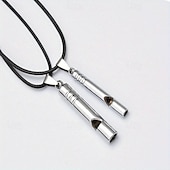 cheap Camping Accessories-Vintage Titanium-Coated Stainless Steel Whistle Handcrafted Zinc Alloy Referee Survival Whistle Keychain Pendant - Essential Outdoor Gear