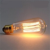 cheap Incandescent Bulbs-3pcs/6pcs 40W Incandescent Vintage Edison Light Bulb E27 Dimmable Retro Lamp ST58 Decorative for Home Living Room, Bedroom and Dining Room