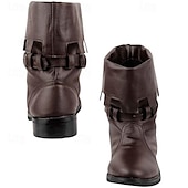 levne Středověk-Retro Středověké Renesanční Boty Ploché jazzové boty Pirát Rytíř Viking Valhalla Pánské Dámské Unisex Plesová maškaráda Večírek Plesová maškaráda Dospělé Boty Celý rok