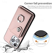 cheap iPhone Cases-Phone Case For iPhone 16 iPhone 15 Pro Max Plus iPhone 14 13 12 11 Pro Max Plus Mini SE Back Cover with Stand Holder with Wrist Strap Card Slot Retro TPU PU Leather